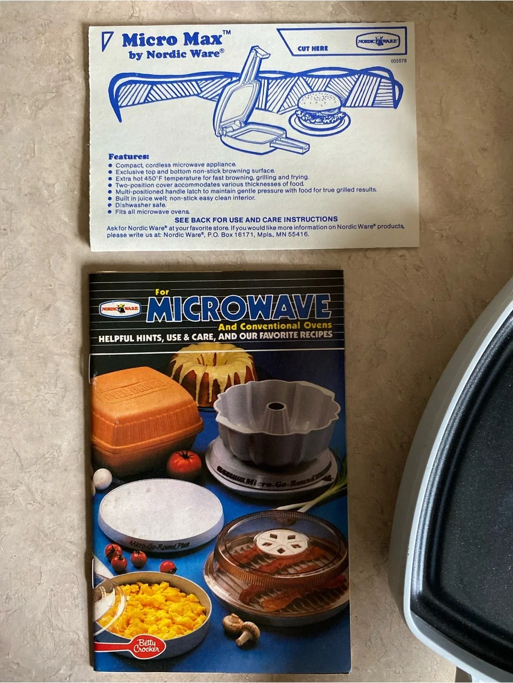 Vintage Micro Max Nordic Ware Microwave Hamburger Sandwich Grill New Open Box